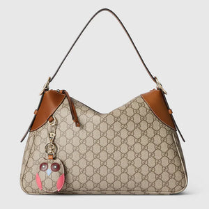 GUCCI GG EMBLEM LARGE SHOULDER BAG