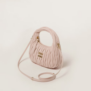 MIU MIU Wander matelassé nappa leather hobo bag