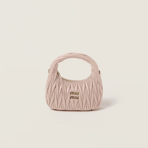 MIU MIU Wander matelassé nappa leather hobo bag