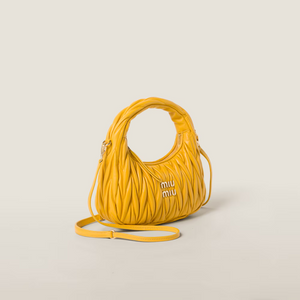 MIU MIU Wander matelassé nappa leather hobo bag