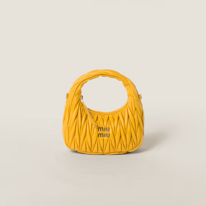 MIU MIU Wander matelassé nappa leather hobo bag