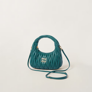 MIU MIU Wander matelassé nappa leather hobo bag