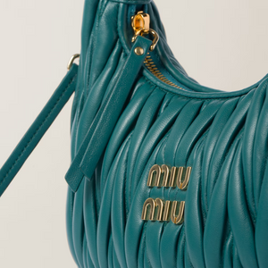 MIU MIU Wander matelassé nappa leather hobo bag