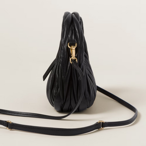 MIU MIU Wander matelassé nappa leather hobo bag(mini)