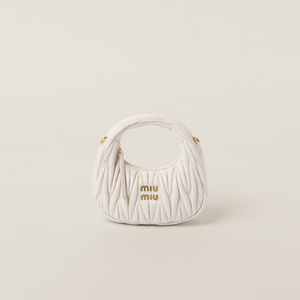 MIU MIU Wander matelassé nappa leather hobo bag(mini)