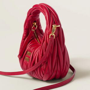 MIU MIU Wander matelassé nappa leather hobo bag(mini)