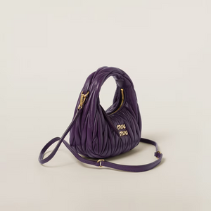 MIU MIU Wander matelassé nappa leather hobo bag(mini)