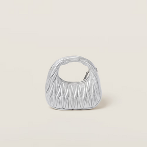 MIU MIU Wander matelassé nappa leather hobo bag(mini)