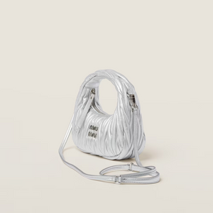 MIU MIU Wander matelassé nappa leather hobo bag(mini)