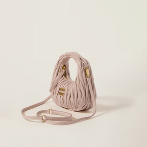 MIU MIU Wander matelassé nappa leather hobo bag(mini)