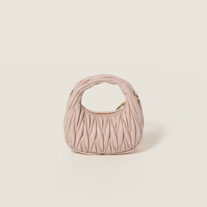 MIU MIU Wander matelassé nappa leather hobo bag(mini)