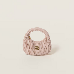 MIU MIU Wander matelassé nappa leather hobo bag(mini)