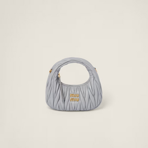 MIU MIU Wander matelassé nappa leather hobo bag(mini)