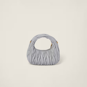 MIU MIU Wander matelassé nappa leather hobo bag(mini)