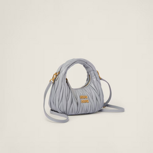 MIU MIU Wander matelassé nappa leather hobo bag(mini)