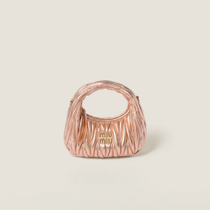 MIU MIU Wander matelassé nappa leather hobo bag(mini)