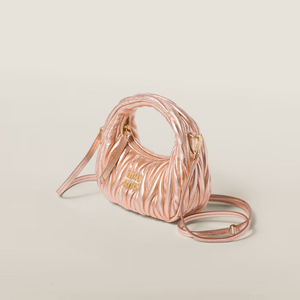 MIU MIU Wander matelassé nappa leather hobo bag(mini)