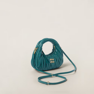 MIU MIU Wander matelassé nappa leather hobo bag(mini)