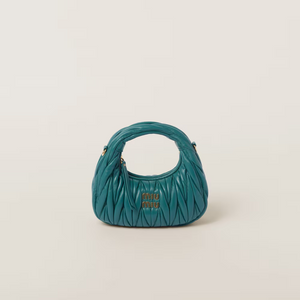 MIU MIU Wander matelassé nappa leather hobo bag(mini)