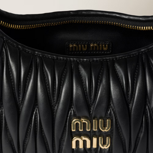 MIU MIU Wander matelassé nappa leather hobo bag (Medium)