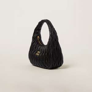 MIU MIU Wander matelassé nappa leather hobo bag ( Large)