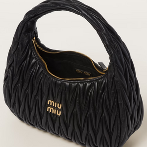 MIU MIU Wander matelassé nappa leather hobo bag ( Large)