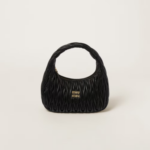 MIU MIU Wander matelassé nappa leather hobo bag ( Large)