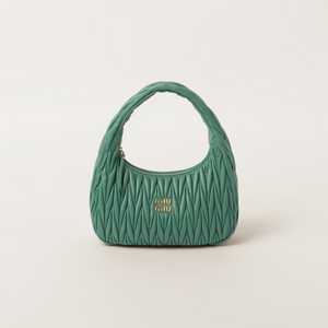 MIU MIU Wander matelassé nappa leather hobo bag ( Large)