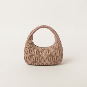 MIU MIU Wander matelassé nappa leather hobo bag ( Large)