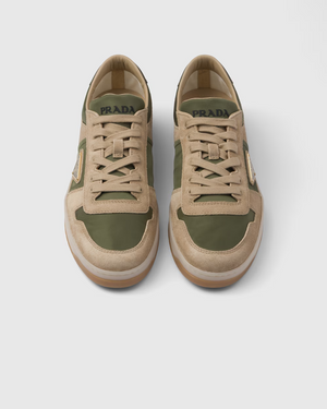 PRADA Men's Downtown delavé suede and Re-Nylon sneakers