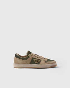 PRADA Men's Downtown delavé suede and Re-Nylon sneakers