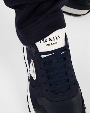 PRADA Men's Prax 01 nubuck and Re-Nylon sneakers