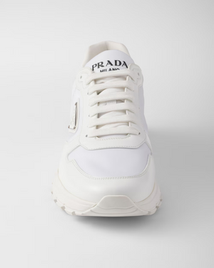 PRADA Men's Prax 01 Re-Nylon and brushed leather sneakers